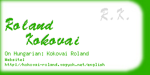 roland kokovai business card